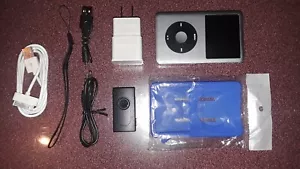 IPOD CLASSIC 512GB SILVER WOLFSON DAC METAL FRONT LG SUPERBATTERY 180HRS! +BONUS - Picture 1 of 11
