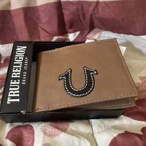 True Religion wallet Genuine Leather w/desk valet - Picture 1 of 6