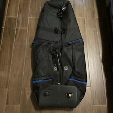 Wheeled Golf Club Travel Bag GTB Padded Black Blue Soft Case Pockets Heavy Duty