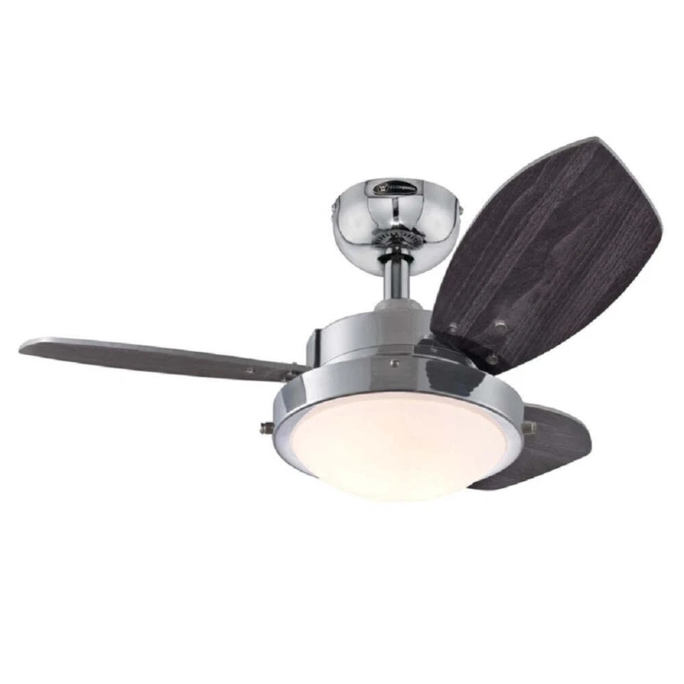 Westinghouse 30" Wengue Ceiling Fan w/LED Light, Chrome Finish, 72241, New A4 - Image 1 of 4