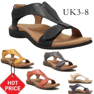 Women Casual Orthopedic Wedge Sandals Ladies Summer Shoes Size Comfort Flat -- 2 - Picture 1 of 20