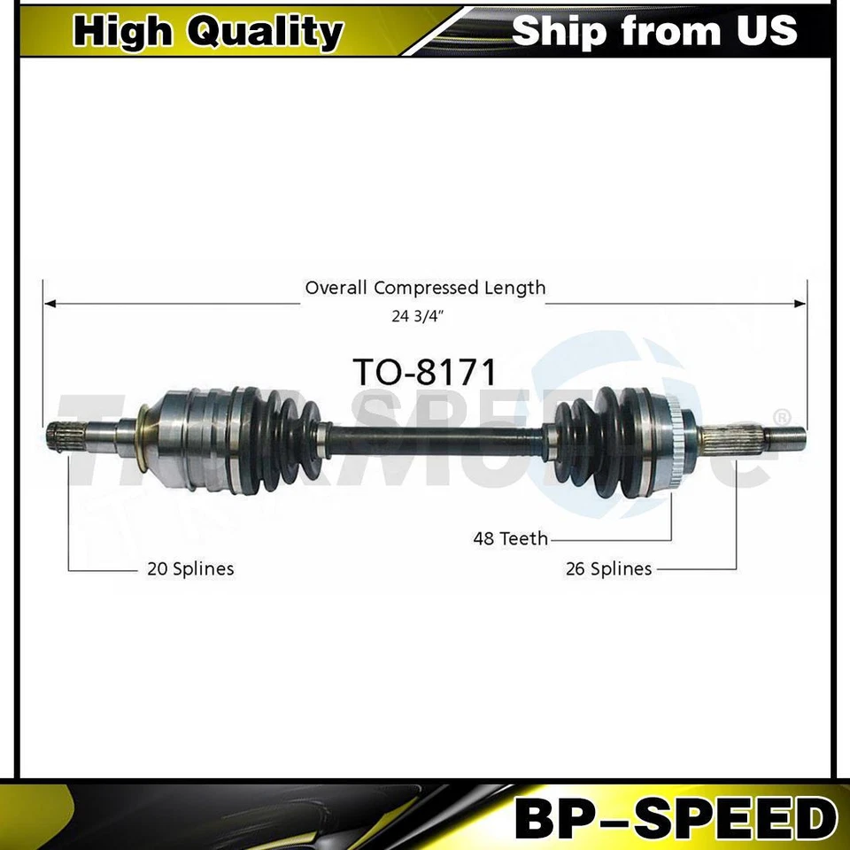Se adapta a Toyota MR2 Spyder 2003 2004 2005 articulación CV eje trasero izquierdo Foto 1 de 1