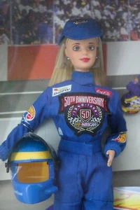 Muñeca Barbie Mattel 1998 50 aniversario Nascar de colección sin caja original nueva en caja - Imagen 1 de 12