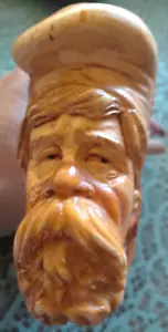 Rare Old 1800s Hand Carved Meerschaum Smoking Pipe◇Lrg Superb Head/Bust/Patina - Picture 1 of 9