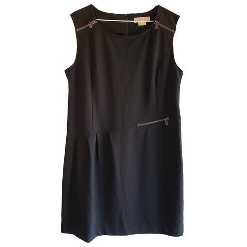 Abito Michael Kors A Line Midi nero con accenti con cerniera donna taglia media