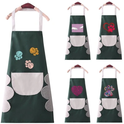 Chef Schürze Küche Wasserdicht Tasche Kochen Catering Metzger Unisex Kleid UK