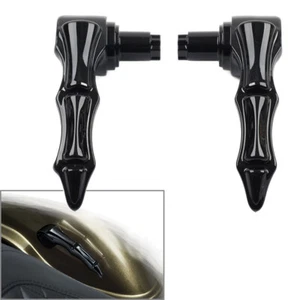 Saddlebag Skull Fingers Latch Handles Black Fit Harley Touring Bagger 2014-up - Picture 1 of 11