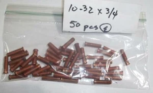 10-32 x 3/4” FH Copper Clad Weld Studs(Lot of 50pcs) - Picture 1 of 2