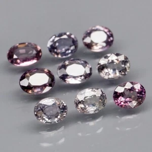 VS 2.80Ct / 9Pcs Natural Sapphire Multi-Color Unheated Oval 4x3mm Loose Gemstone - Picture 1 of 3