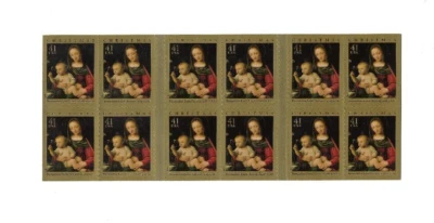 US - Booklet of 20 - Sc #4206a - Christmas, Madonna and Child - MNH - Image 1 of 2