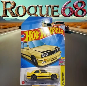 Hot Wheels '92 BMW M3, gelb, 2024 HW The 90s, MOC - Bild 1 von 4