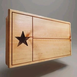 Concealed TX Flag Handgun Cabinet w/ RFID Hidden Lock Wall Mount - Picture 1 of 7