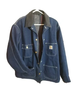 Carhartt Jacke Erwachsene XL Herren Vintage Denim Decke Hausarbeit Mantel Trucker OG HipHop Rap - Bild 1 von 12