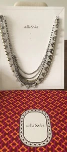 Stella and Dot Sutton Mixed Metal Statement Necklace New In Box - Picture 1 of 6