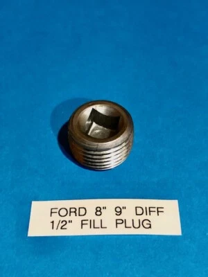 Estuche diferencial Ford 8 pulgadas 9 pulgadas 1/2 tapón de llenado 67-73 Mustang Shelby Cobra Foto 1 de 3