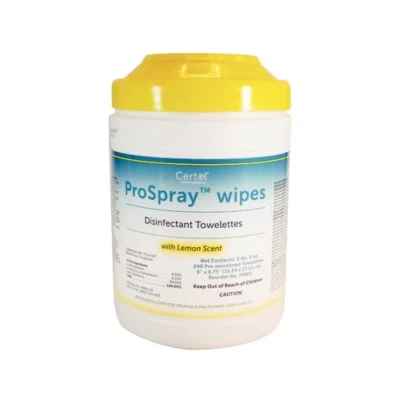 Certol PSWC ProSpray Surface Disinfectant Towelettes Wipes 6" x 6.75" 240/Pk