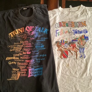 T-shirt vintage anni 90 Trinidad Caribbean XL West Indian Parade Jouvert - Foto 1 di 16
