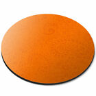 Round Mouse Mat - Pretty Orange Henna Design Office Gift #3687