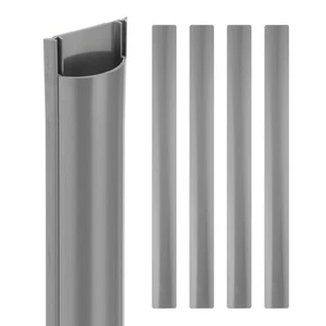 6pcs Cord Cover Floor 13inx2.8inx0.8in Floor Wire Hider Cable Protector Grey - Afbeelding 1 van 7