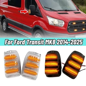 Para Ford Transit MK8 2014-2025 2X Espejo retrovisor indicador lente luz LED - Imagen 1 de 20