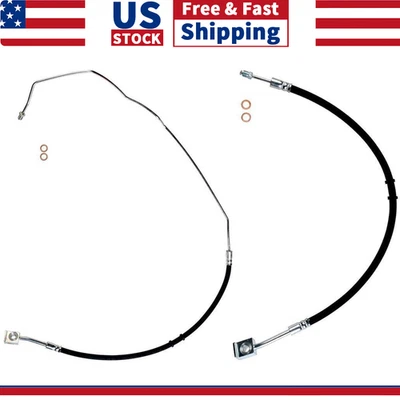 2x Línea de freno de manguera de freno delantera izquierda y derecha para Ford F-100 1976 4x4 Foto 1 de 4
