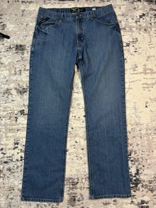 Ariat Rebar M4 Relaxed Boot Jeans Herren 36x36 Blau Denim Arbeit Cowboy - Bild 1 von 12
