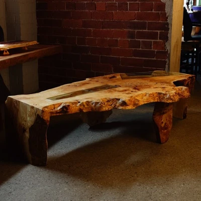 Poplar Burl Coffee Table - Image 1 of 4