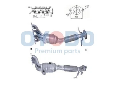 CATALIZZATORE ADATTO A: FORD FOCUS C-MAX 1.6.FORD FOCUS II 1.6/1.6 TI/1.4.F - Immagine 1 di 3