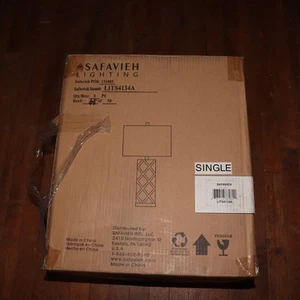 Safavieh Garden Lattice Ceramic Geometric Table Lamp 27" H LITS4134A - Picture 1 of 4