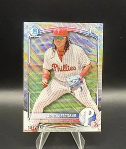 AROON ESCOBAR 2025 BOWMAN CROMO PRIMERA ONDA REFRACTOR PHILLIES /350 Q4534 - Imagen 1 de 2
