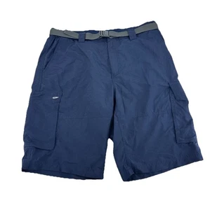 Columbia Hombres 36 Silver Ridge Pantalones Cortos Carga Con Cinturón Azul Marino 12” Entrepierna 11-24 - Imagen 1 de 7