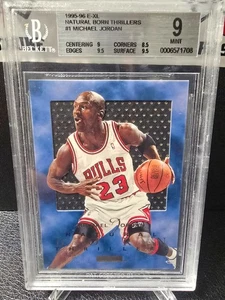 1995-96 Skybox E-XL Natural Born Thrillers MICHAEL JORDAN #1 BGS 9 MINT - Picture 1 of 2