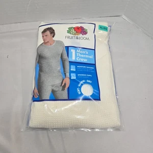Fruit Of The Loom Mens XLG Thermal Crew Longsleeved Shirt Nwot Long Johns - Picture 1 of 3