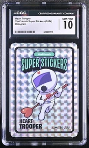 Heart Trooper 2024 Super Sticker Hologramm VeeFriends /55 CGC 10 GEM POP 1 - Bild 1 von 2