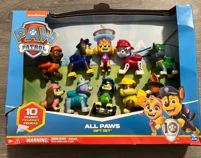 Nickelodeon Paw Patrol All Paws Set de Regalo 10 Figuras Algunos Paquete Daños-NUEVO Foto 1 de 2