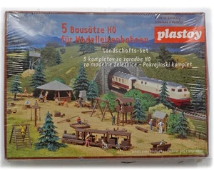 2452 6296 HO H0 1:87 Vintage PLASTOY Landschafts-set Landscape set - Picture 1 of 2