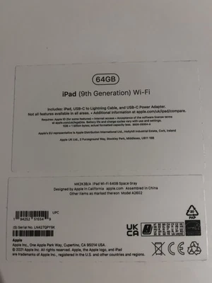 Apple iPad 9th Gen. 64GB, Wi-Fi, 10.2 in - Space Grey used - Image 1 of 4