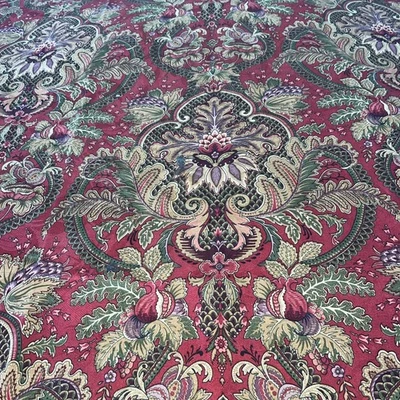 "Mantel floral rectangular Raymond Waites 49x100"" rojo verde personalizado" Foto 1 de 4