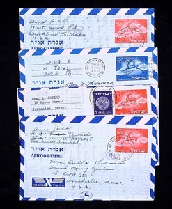 Aerogramas usados LSS Israel 1952 Bale AS4 AS8 - Imagen 1 de 5