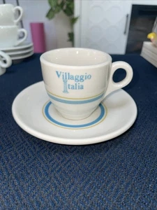 Villaggio Italia Catskills NY Jackson China Restaurant Espresso Cup & Saucer Vtg - Picture 1 of 8