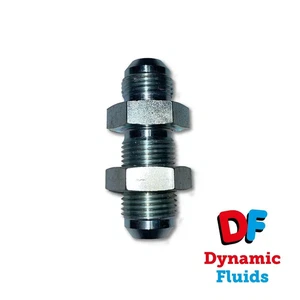 (AN10) -10 7/8" / JIC 37° Flare gerade Stahl Schottverschraubung mit Kontermutter - Bild 1 von 1