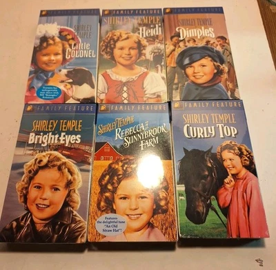 Lot of 6 Shirley Temple Movies VHS Fox,Sealed Collectors Set. 1 Pre-owned  Foto 1 de 4
