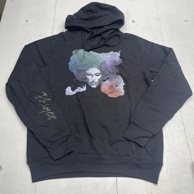The Prince Collection Black Watercolor Portrait Hoodie Unisex Adults L New $75 - Image 1 of 4