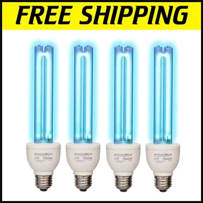 25 Watt UVC Light Bulbs with Ozone - 4 Pack, Ideal for Indoor Sterilization - Image 1 of 4