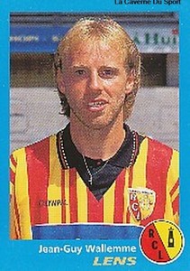 N°136 JEAN-GUY WALLEMME RC.LENS VIGNETTE PANINI FOOTBALL 96 STICKER 1996