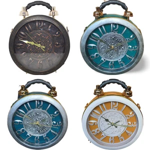 Vintage funktionelle Uhr Damen Tragetasche Handtasche Umhängetasche Schultertasche 9725 - Bild 1 von 24