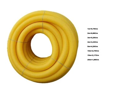 Drainagerohr ungeschlitzt DN50 SN4 Drainageschlauch Leerrohr Schutzrohr Leitung