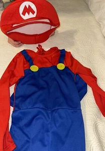 Boys Super Mario Costume With Zipper Comes With Hat Size Small - Picture 1 of 10