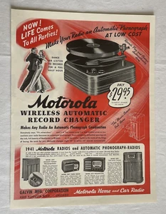 Motorola 1940 Wireless Automatico Registratore Stampa a Colori Pubblicità Life Rivista - Foto 1 di 3