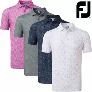 FOOTJOY GLASS PRINT MENS GOLF POLO SHIRT / ALL COLOURS & SIZES @ 40% OFF RRP - Picture 1 of 12